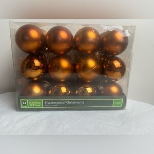 Holiday Time Shatterproof Copper Ornaments